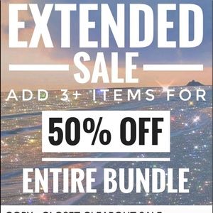 ADD 3+ BUNDLE FOR 50% OFF CLOSET CLEAROUT